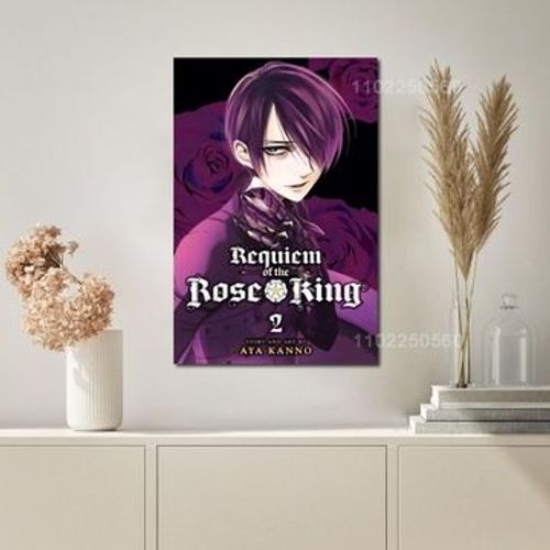 Affiche en toile Manga requiem du roi rose p,mpression murale Poster pour salon chambre ¿¿ coucher d¿¿cor sans cadre(80*120cm)