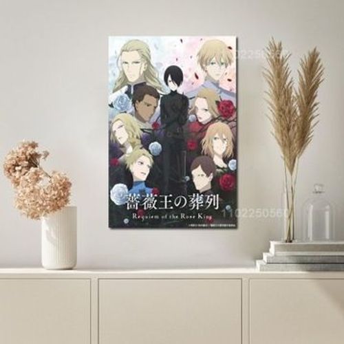 Affiche en toile Manga requiem du roi rose p,mpression murale Poster pour salon chambre ¿¿ coucher d¿¿cor sans cadre(80*120cm)