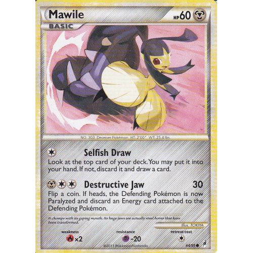Carte Pokemon - Mawile ( Mysdibule ) - 64/95 - Call Of Legends ( L'appel Des Legendes ) - Carte Anglaise -