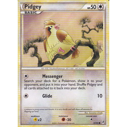 Carte Pokemon - Pidgey ( Roucool ) - 67/95 - Call Of Legends ( L'appel Des Legendes ) - Carte Anglaise -