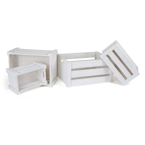 Caisse De Bois Blanche