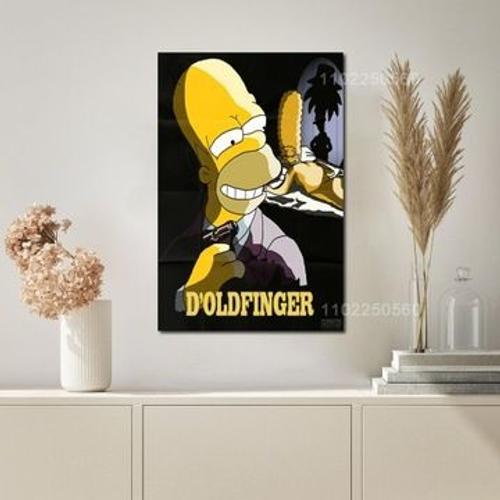 Affiche toile Homer Simpson poster d¿¿co poster,mpression murale Poster pour salon chambre ¿¿ coucher d¿¿cor sans cadre(80*120cm)