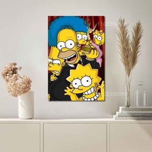 Affiche toile Homer Simpson poster d¿¿co poster,mpression murale Poster pour salon chambre ¿¿ coucher d¿¿cor sans cadre(80*120cm)