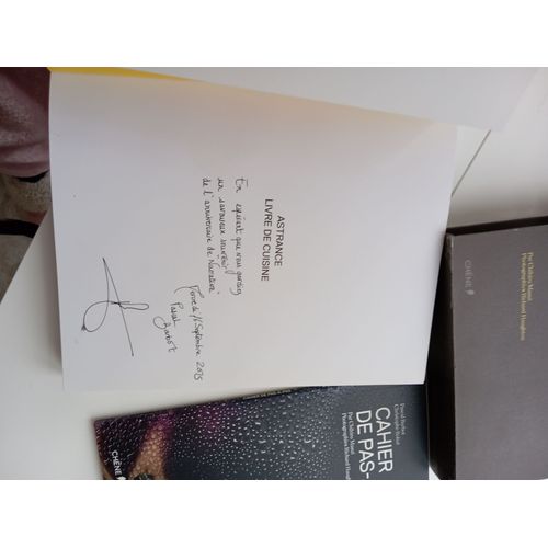 Livre de cuisine et cahier ASTRANCE Pascal BARBOT et Christophe