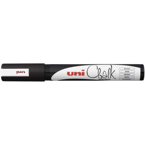 Uni-Ball Marqueur Craie Pte Conique Moyenne Chalk Marker Pwe5m 1,8 - 2,5mm Noir