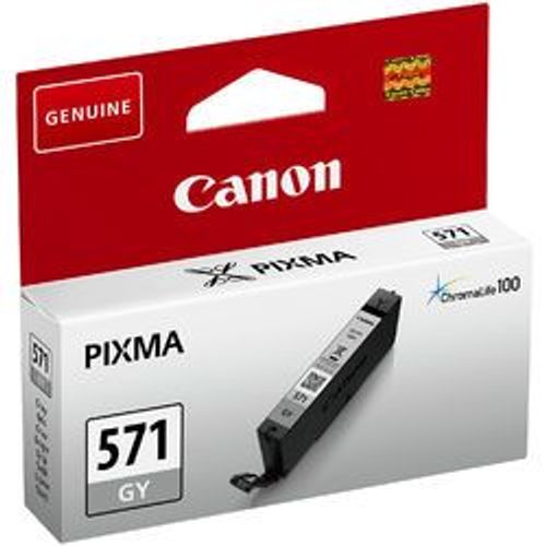 Canon CLI-571GY - 7 ml - gris - originale - réservoir d'encre - pour PIXMA MG7750, MG7751, MG7752, MG7753, TS8050, TS8051, TS8052, TS8053, TS9050, TS9055
