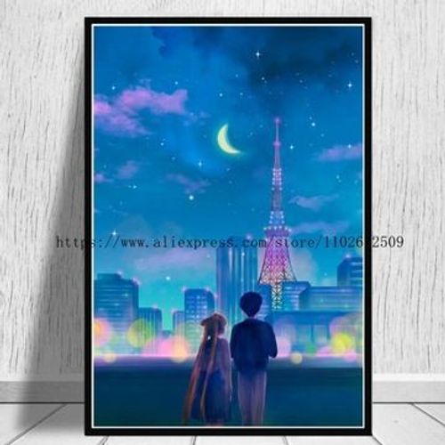 Affiche en toile Anime Sailor _ Moon, affiches obra,mpression murale Poster pour salon chambre ¿¿ coucher d¿¿cor sans cadre(90*130cm)