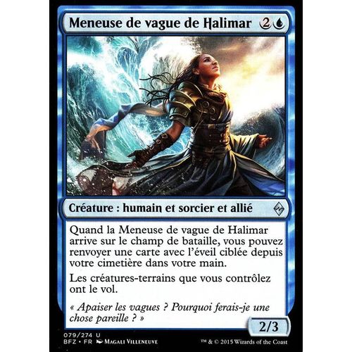 Meneuse De Vague De Halimar - La Bataille De Zendikar Vf - U - 79/274