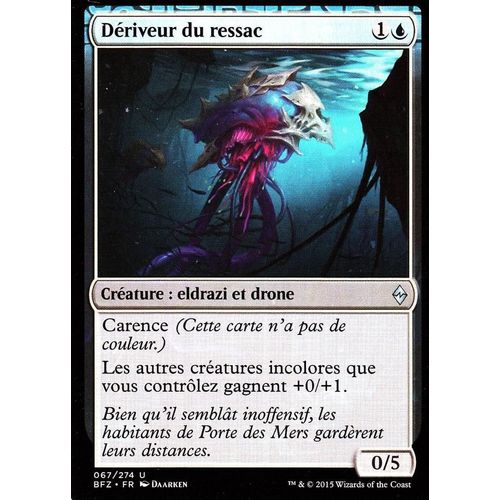 Dériveur Du Ressac - La Bataille De Zendikar Vf - U - 67/274