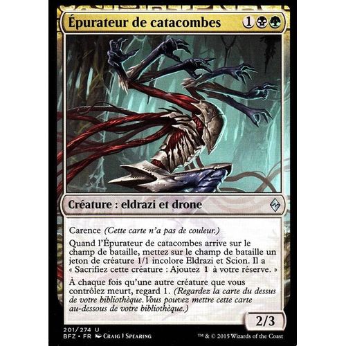 Epurateur De Catacombes - La Bataille De Zendikar Vf - U - 201/274