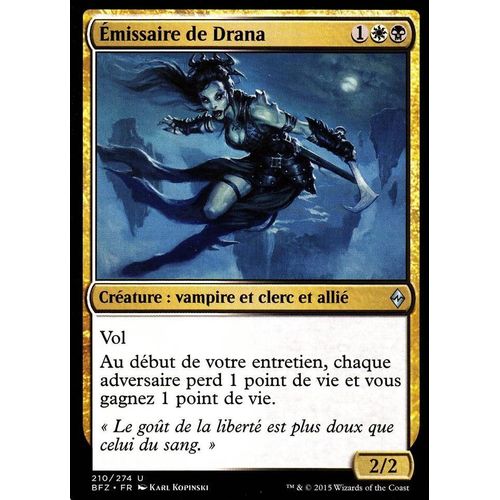 Emissaire De Drana - La Bataille De Zendikar Vf - U - 210/274