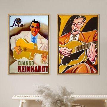 Affiche en toile Django Reinhardt affiche de peinture,mpress... - 2