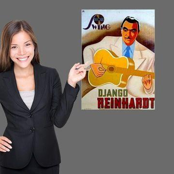 Affiche en toile Django Reinhardt affiche de peinture,mpress... - 3