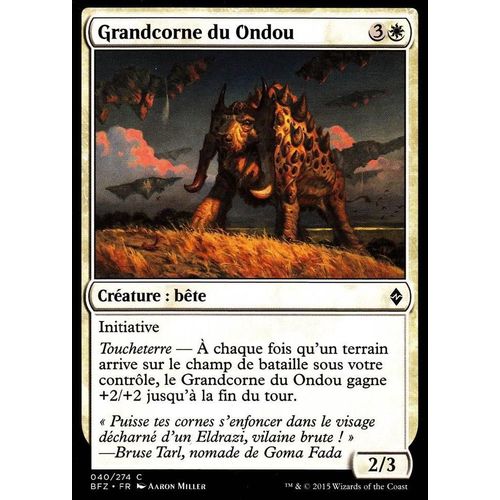 Grandcorne Du Ondou - La Bataille De Zendikar Vf - C - 40/274