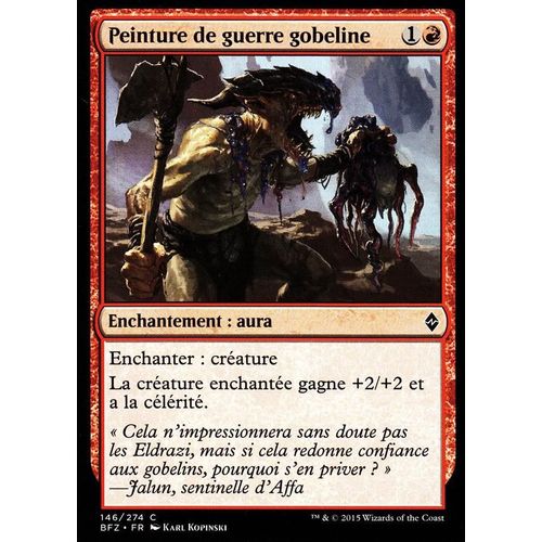 Peinture De Guerre Gobeline - La Bataille De Zendikar Vf - C - 146/274