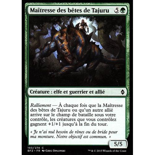 Maîtresse Des Bêtes De Tajuru - La Bataille De Zendikar Vf - C - 193/274