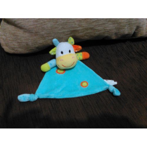 Doudou Plat Vache Bleu Maxita