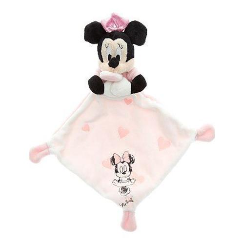 Doudou Souris Minnie Mouse Rose Et  Blanc Disney Baby Nicotoy Mouchoir Blanc Coeurs Roses Peluche Bébé Fille Naissance 