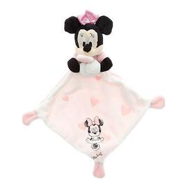 DOudou souris Minnie Mouse rose et blanc Disney Baby Nicotoy mouchoir blanc  coeurs roses peluche bébé fille naissance