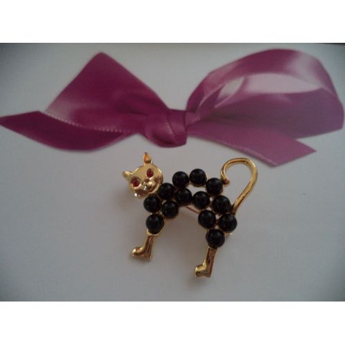 Broche Chat Noir Neuf