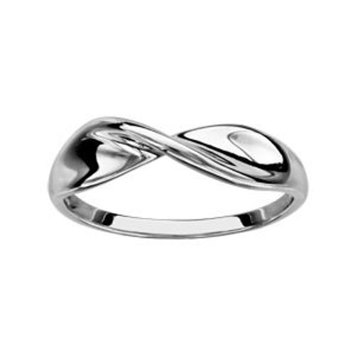Bague Argent Rhodié Torsade Lisse