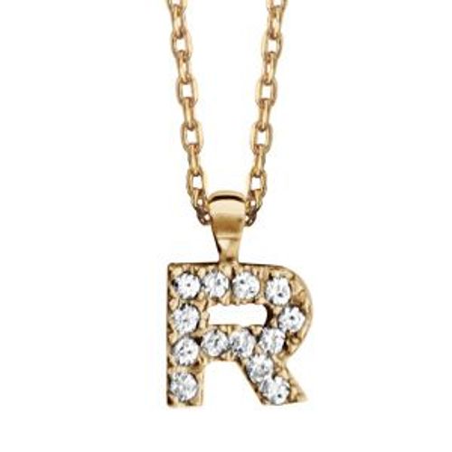 Collier Plaqué Or + Initiale R 45cm