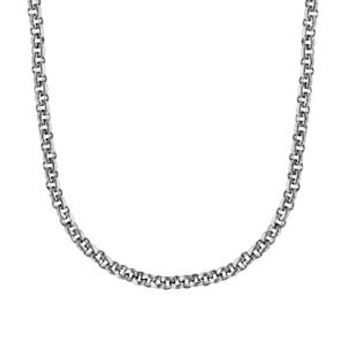 Chaîne Acier Petite Maille Jaseron Fine 2mm 42+4cm