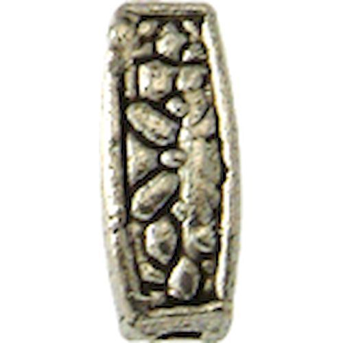 Perle Métal Tube 12 Mm Argenté - Megacrea