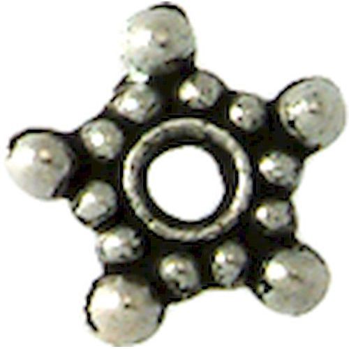 Perle Rondelle Métal Étoile Ø4mm Argenté (Lot De 10) - Megacrea