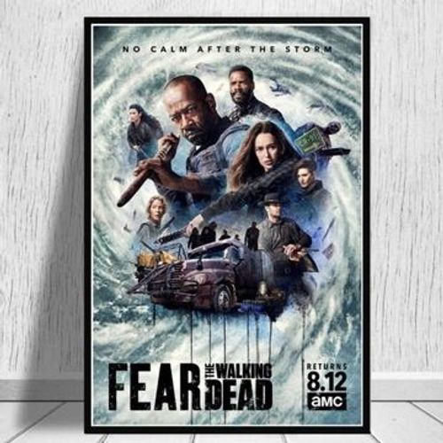 Affiche en toile The Walking Dead,mpression murale Poster pour salon chambre ¿¿ coucher d¿¿cor sans cadre(100*150cm)