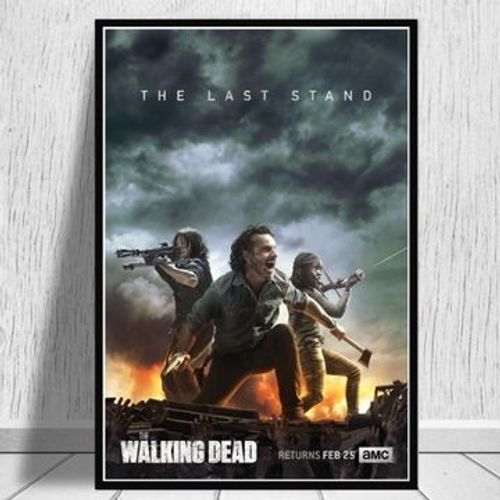 Affiche en toile The Walking Dead,mpression murale Poster pour salon chambre ¿¿ coucher d¿¿cor sans cadre(100*150cm)