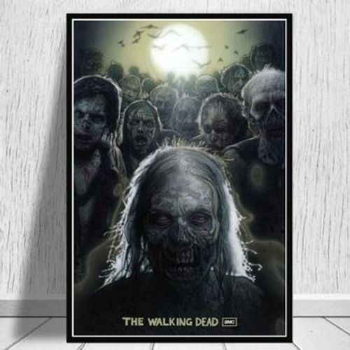Affiche en toile The Walking Dead,mpression murale Poster pour salon chambre ¿¿ coucher d¿¿cor sans cadre(100*150cm)