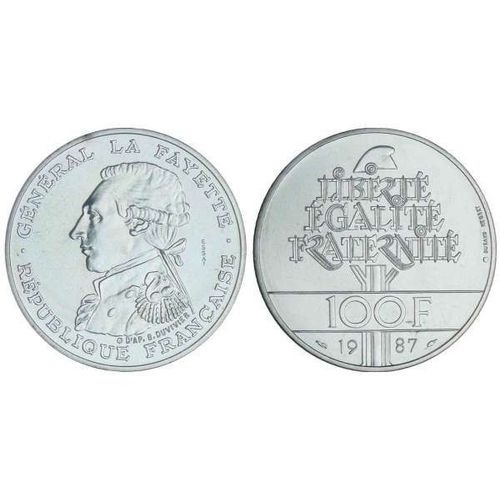 100 Francs 1987 - Duvivier Argent