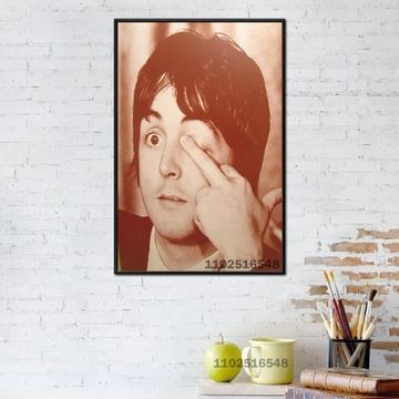 Affiche Paul & Linda McCartney sur toile,mpression murale Poster pour salon chambre ¿¿ coucher d¿¿cor sans cadre(100*150cm)