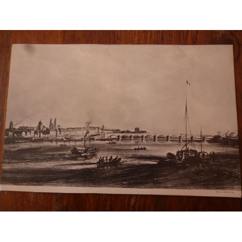 Reproduction De Gravure :Orleans En 1833 Par Martens.