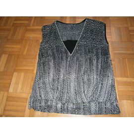 Top Noir Et Beige Taille 38 Marque Naf Naf