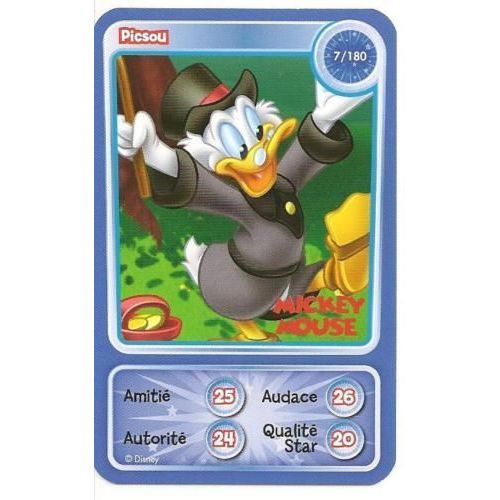 Carte Auchan Disney (Pixar) 7/180 "Picsou" (Mickey Mouse)
