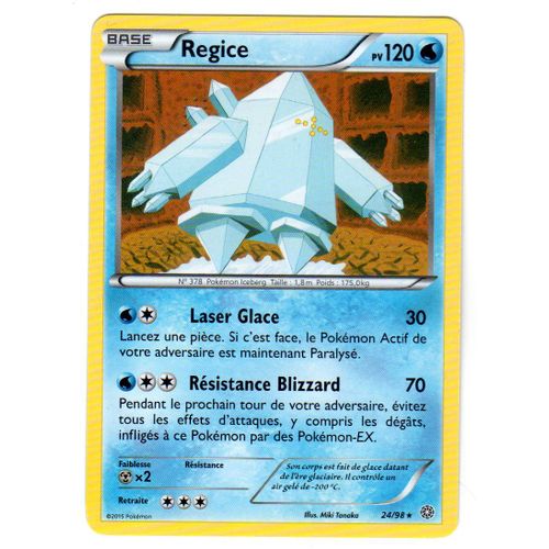 Regice Reverse 24/98 Xy Origines Antiques