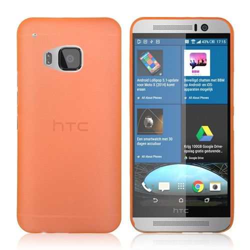 Coque Orange Htc One M9 Transparent Fine 0.3 Mm Fine Etui Housse Bumper 