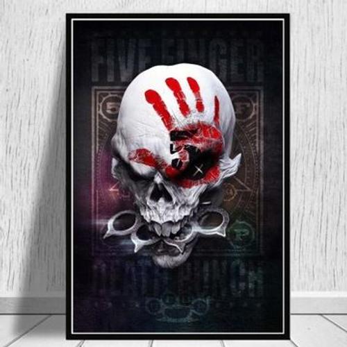 Affiche en toile Five Finger Death Punch,mpression murale Poster pour salon chambre ¿¿ coucher d¿¿cor sans cadre(70*90cm)