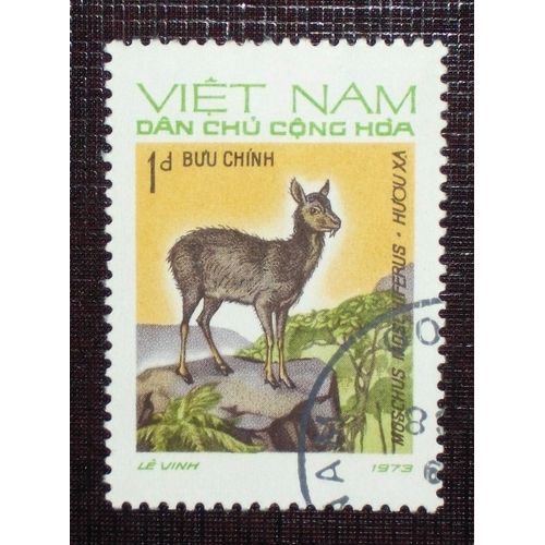 Theme Animaux - Vietnam Du Nord N° 793 Oblitéré De 1973 - 1d « Moschus Moschiferus » (Ref : Tan-25)