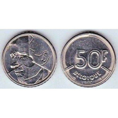 Piece 50 Francs Belgique 1990