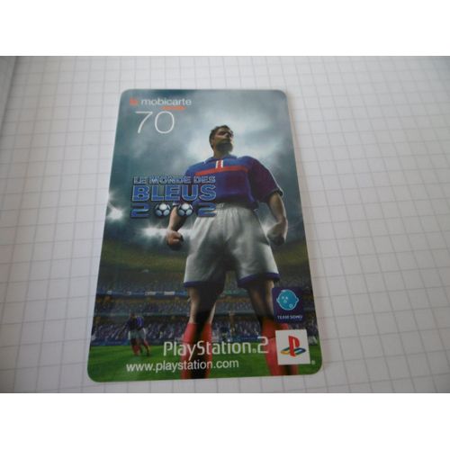 Carte Prépayée - Orang Mobicarte - Le Monde Des Bleus - Playstation 2 - 70f Soit 10.67e - 500 000ex - 