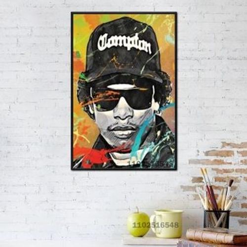 Affiche en toile Eazy-e, peinture murale,mpression murale Poster pour salon chambre ¿¿ coucher d¿¿cor sans cadre(100*150cm)