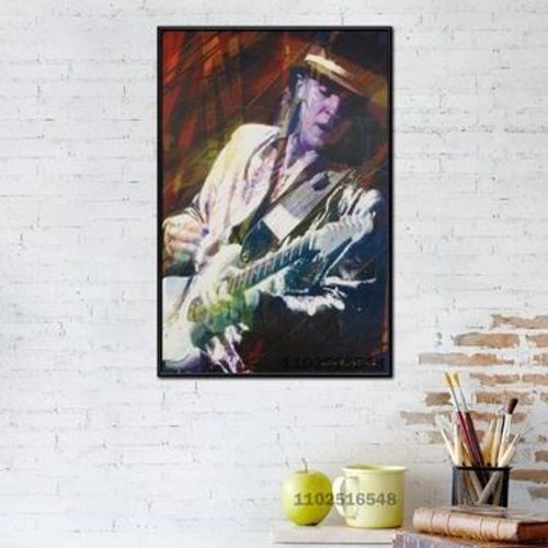 Affiche en toile double probl¿¿me Stevie Ray Vaughan,mpression murale Poster pour salon chambre ¿¿ coucher d¿¿cor sans cadre(100*150cm)