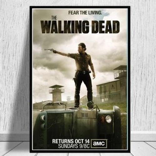 Affiche en toile The Walking Dead,mpression murale Poster pour salon chambre ¿¿ coucher d¿¿cor sans cadre(70*90cm)