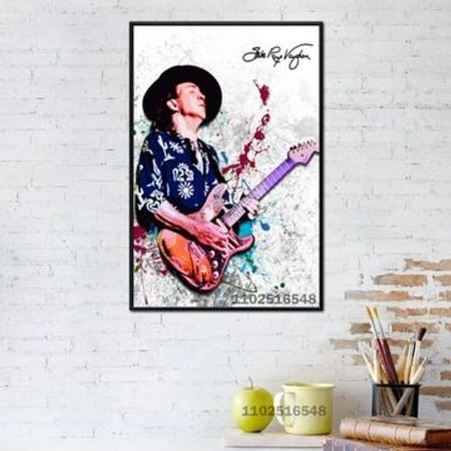 Affiche en toile double probl¿¿me Stevie Ray Vaughan,mpression murale Poster pour salon chambre ¿¿ coucher d¿¿cor sans cadre(100*150cm)