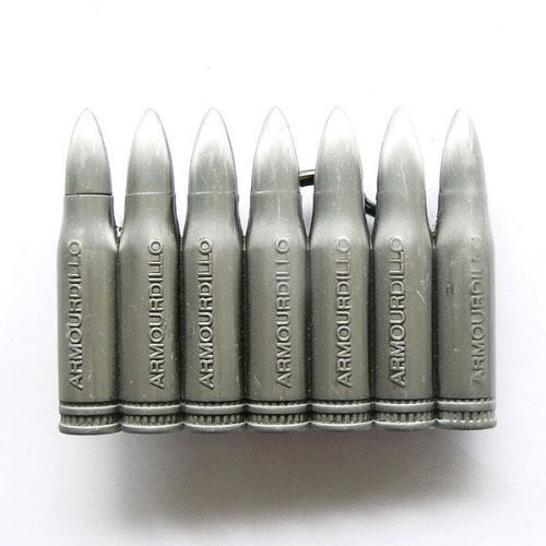 Boucle De Ceinture Bullets Balles Argent Armes Pistolet Pour Homme Neuf