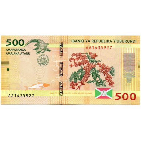 Burundi 500 Francs 2015 Neuf Unc (New)