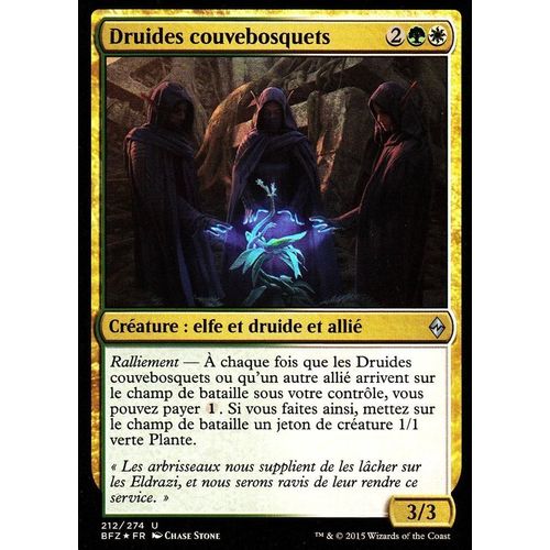 Druides Couvebosquets - Foil - La Bataille De Zendikar Vf - U - 212/274